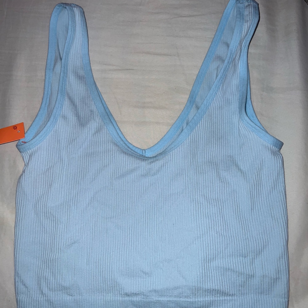 blue colsie ribbed tank or sports bra